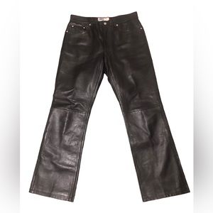 Old Navy 💯 genuine leather pants. Chocolate brown. Size 12 fits more like 8-10